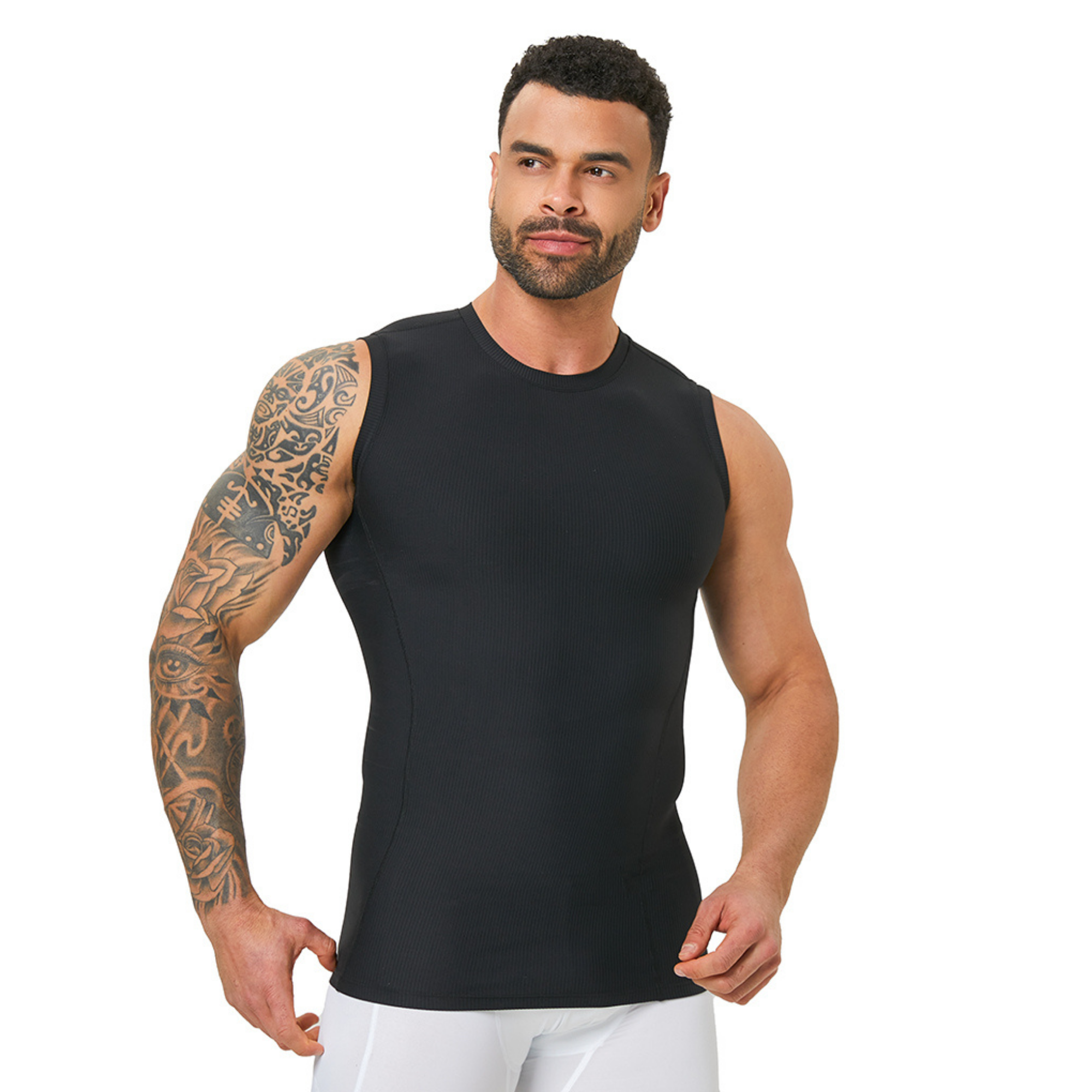 Tank Top Ribbed - Men's Slim Fit Body Shaping Vest