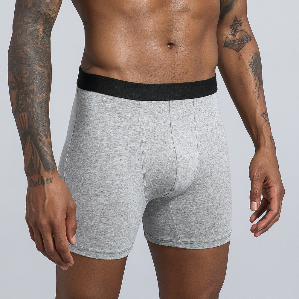 Boxer Brief Pack Cotton - Long Cotton Men's Boxer Shorts Briefs