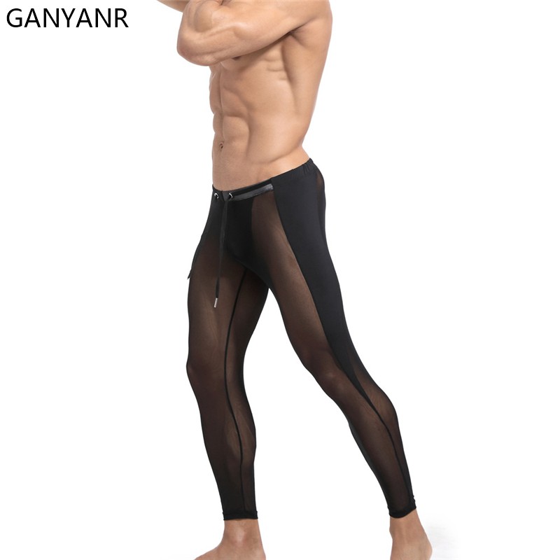 GANYANR Running Tights Men Com - Compression Long Pant review and price