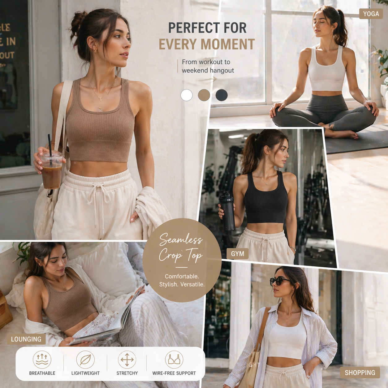 Women Seamless Ribbed Crop Top - Tank Top Ribbed review and price