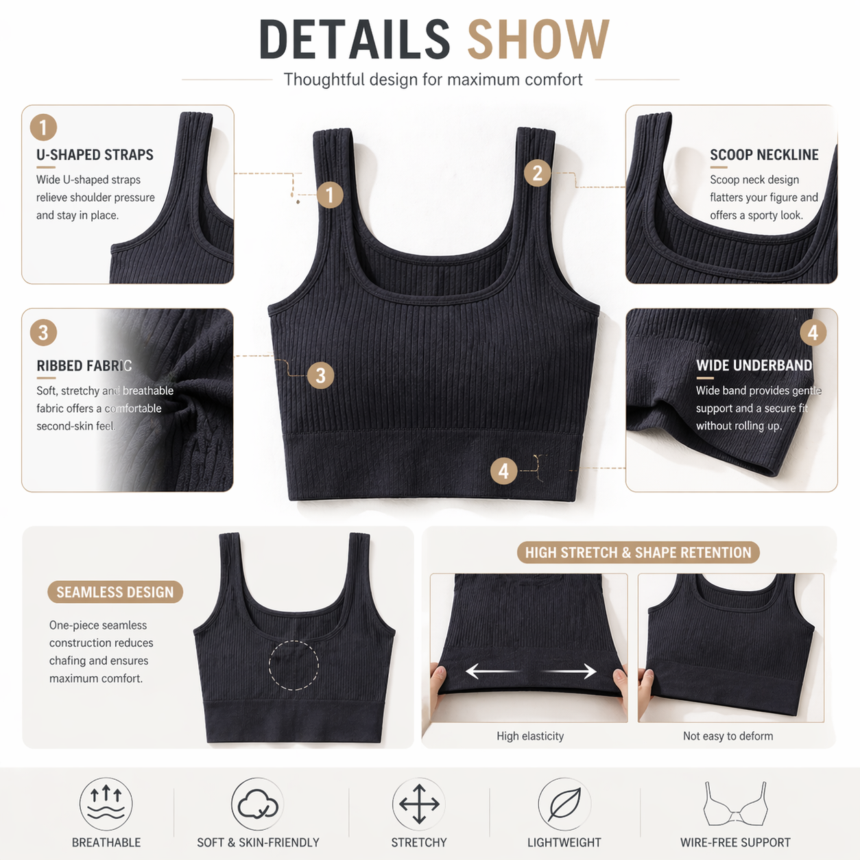 Women Seamless Ribbed Crop Top - Tank Top Ribbed review and price