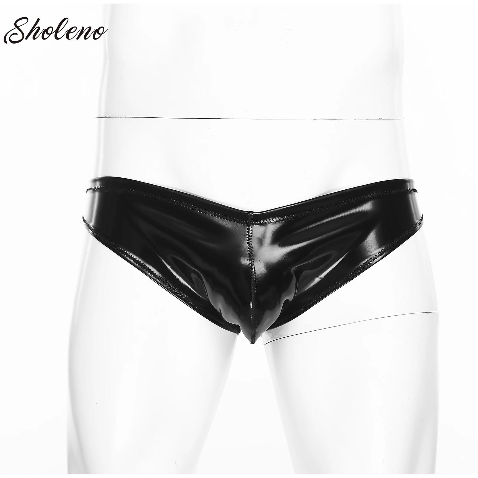 Mens Glossy Latex Briefs Paten - Pouch Boxer Pouch review and price