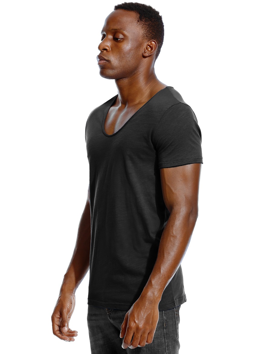 Scoop Neck T Shirt for Men Low - Undershirt Crew Neck review and price