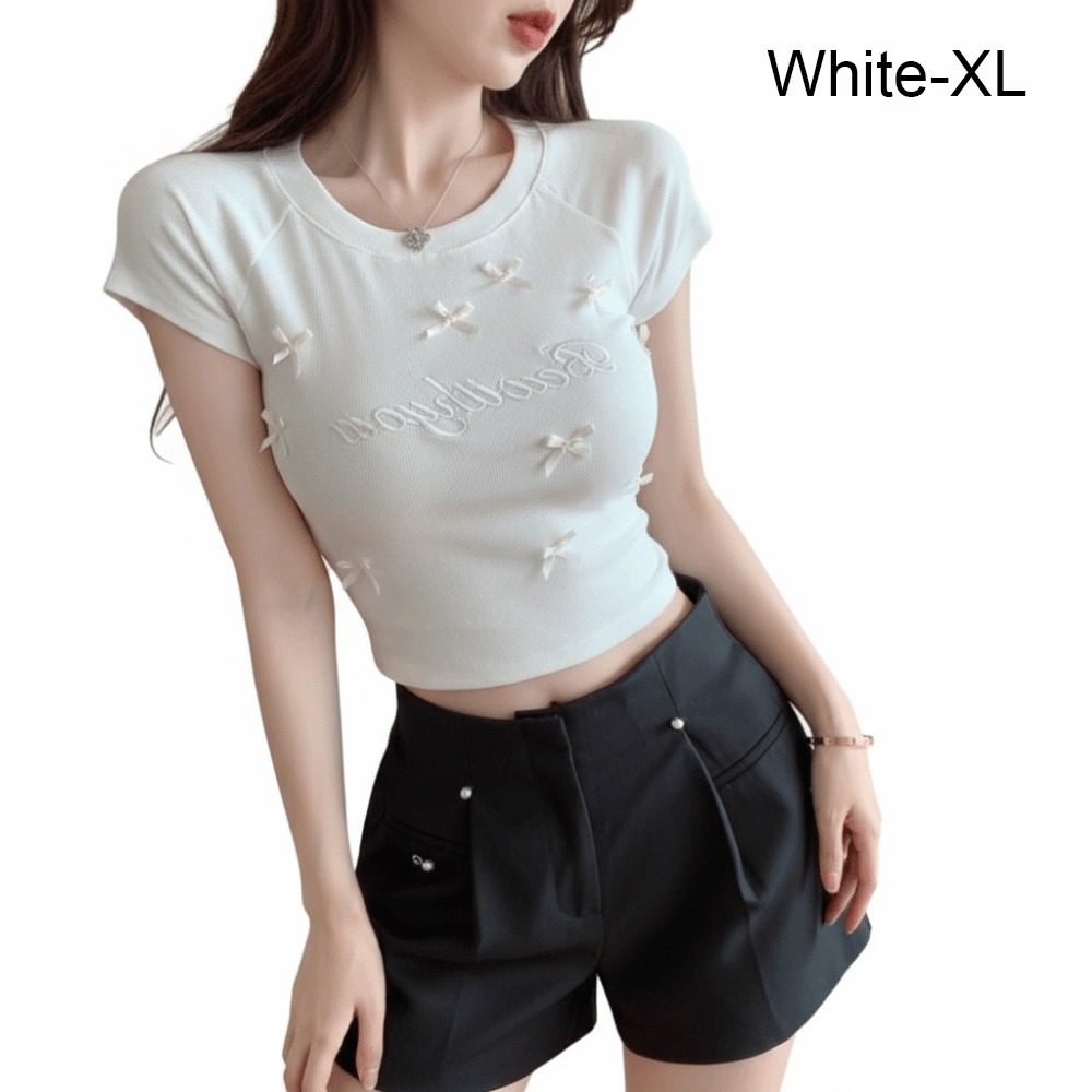 Elegant Slimming Bowknot T Shi - Tank Top Ribbed review and price