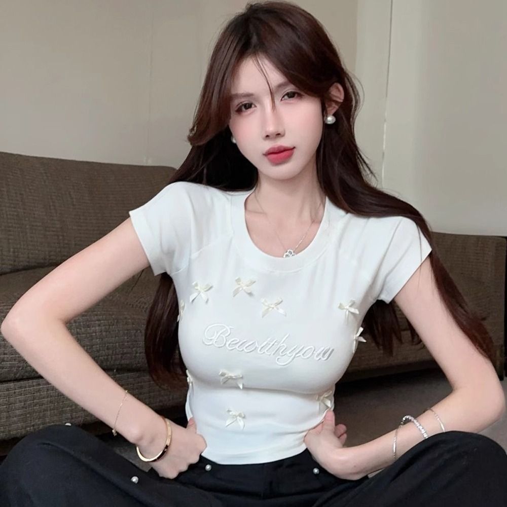 Elegant Slimming Bowknot T Shi - Tank Top Ribbed review and price