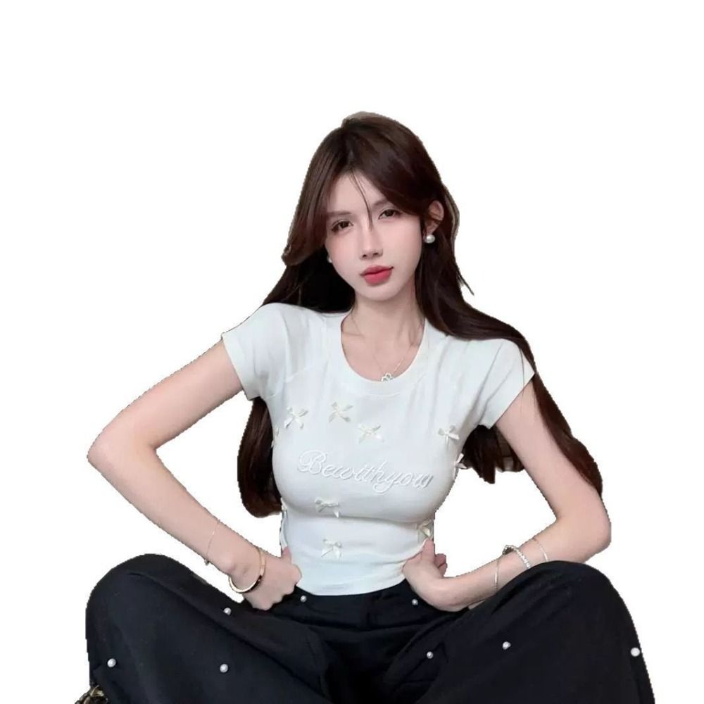 Elegant Slimming Bowknot T Shi - Tank Top Ribbed review and price