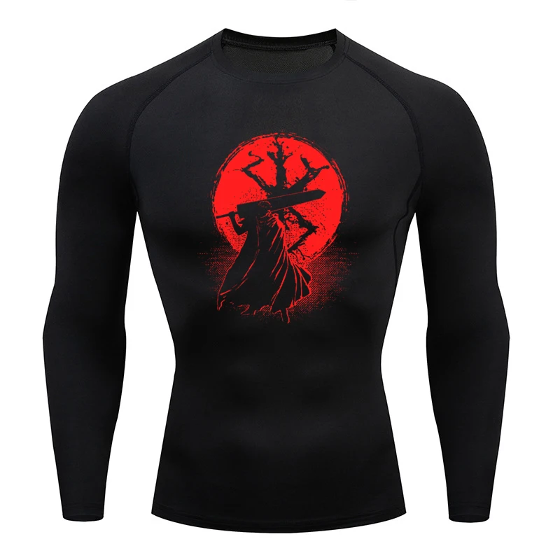 Sportswear for Men Gym Anime B - T Shirt Tight Fit review and price