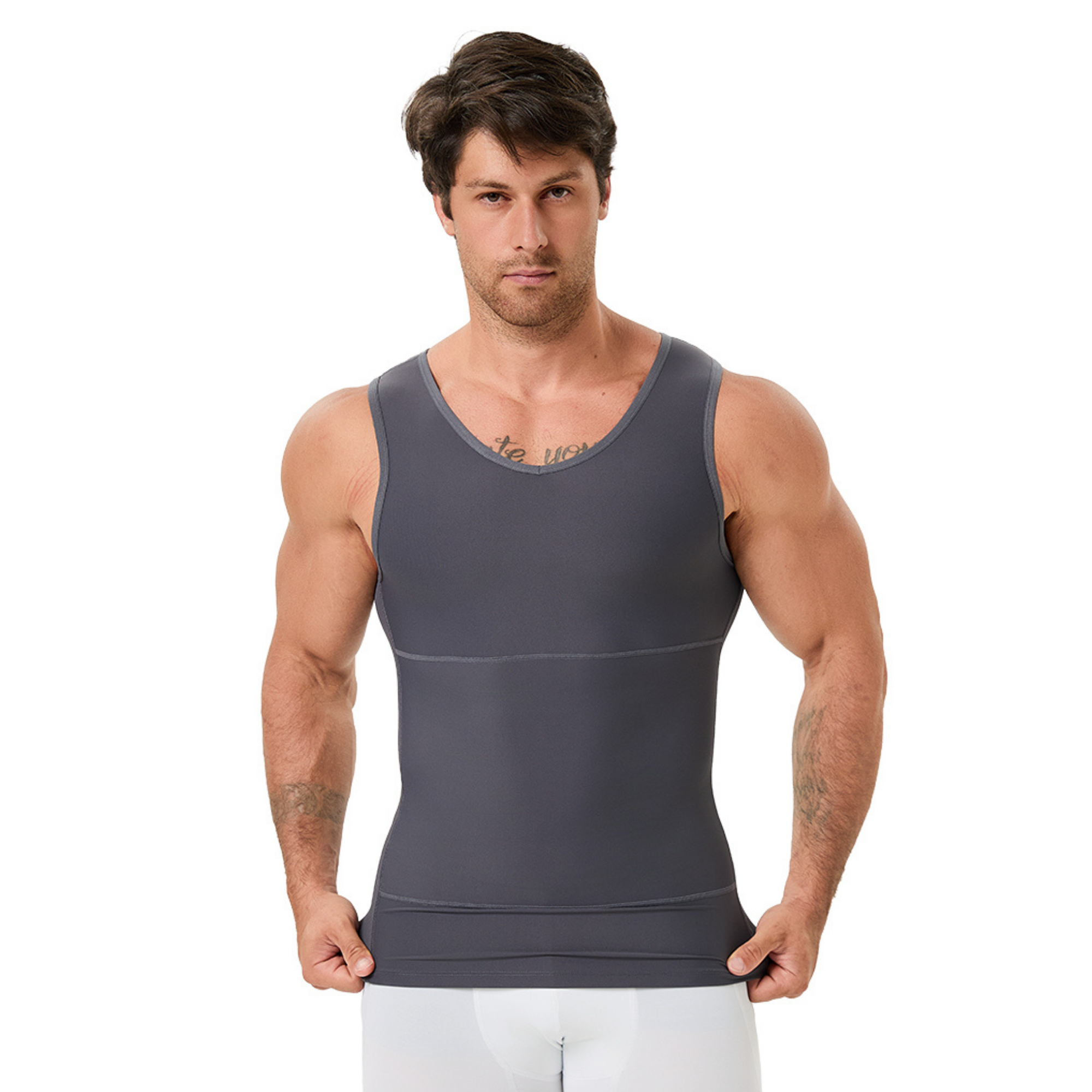 Men's V Neck Compression Shape - Undershirt Crew Neck review and price