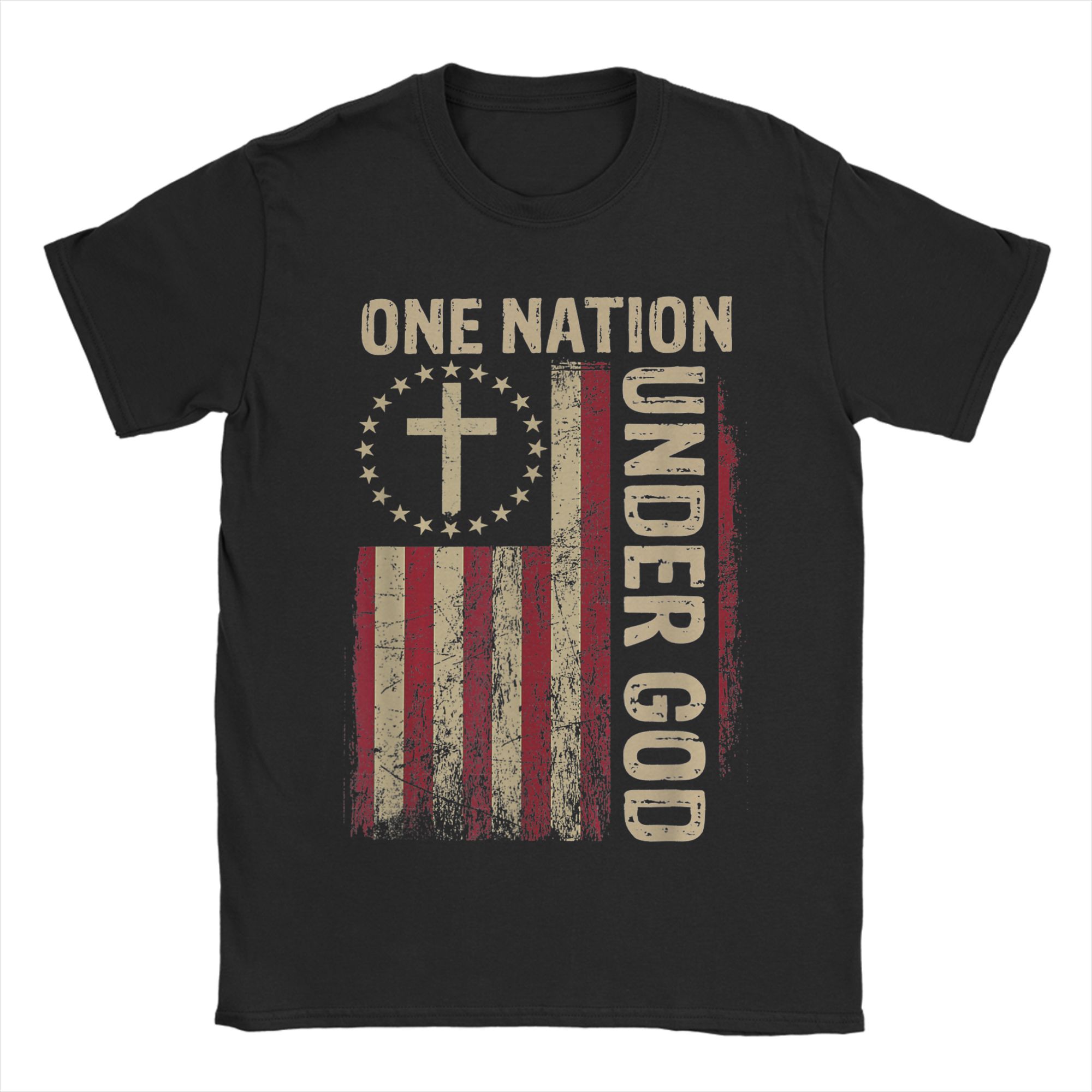 One Nation Under God Flag 4th  - Undershirt Crew Neck review and price