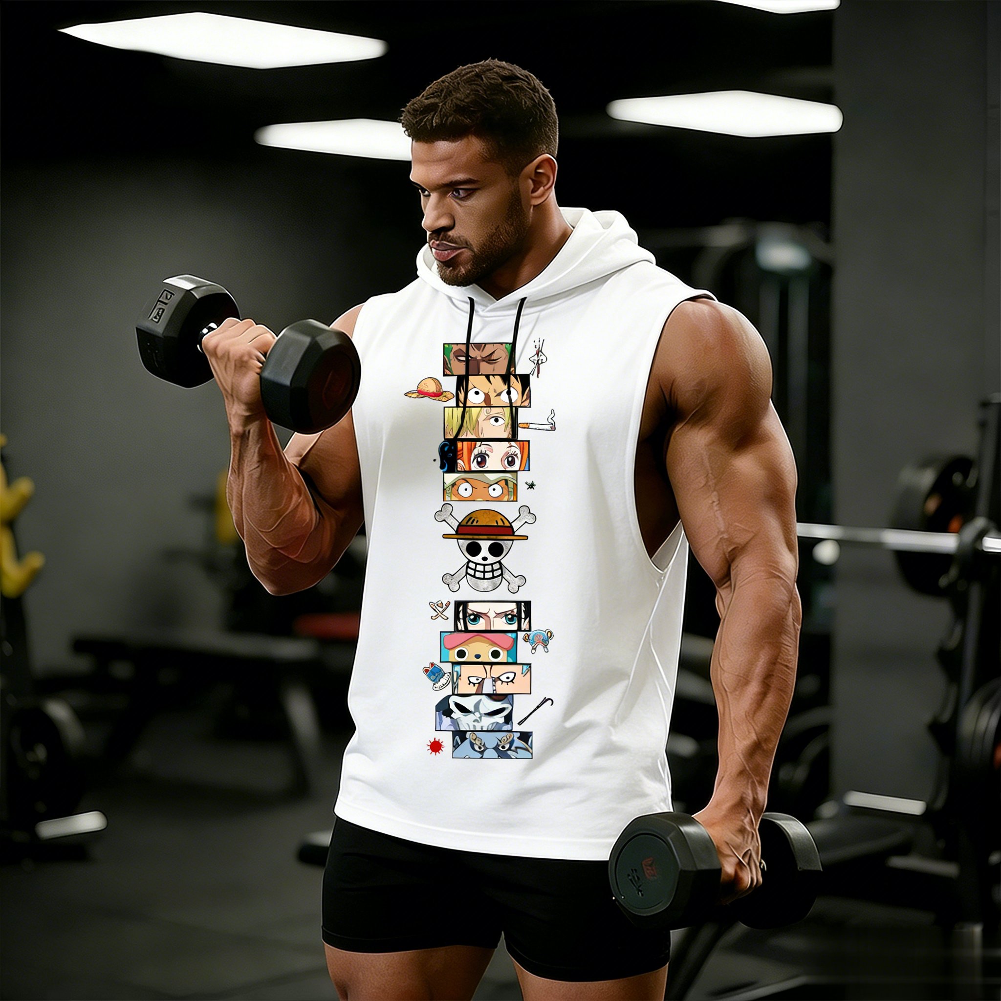 One Piece Anime Hoodie Sleevel - Sleeveless Undershirt review and price