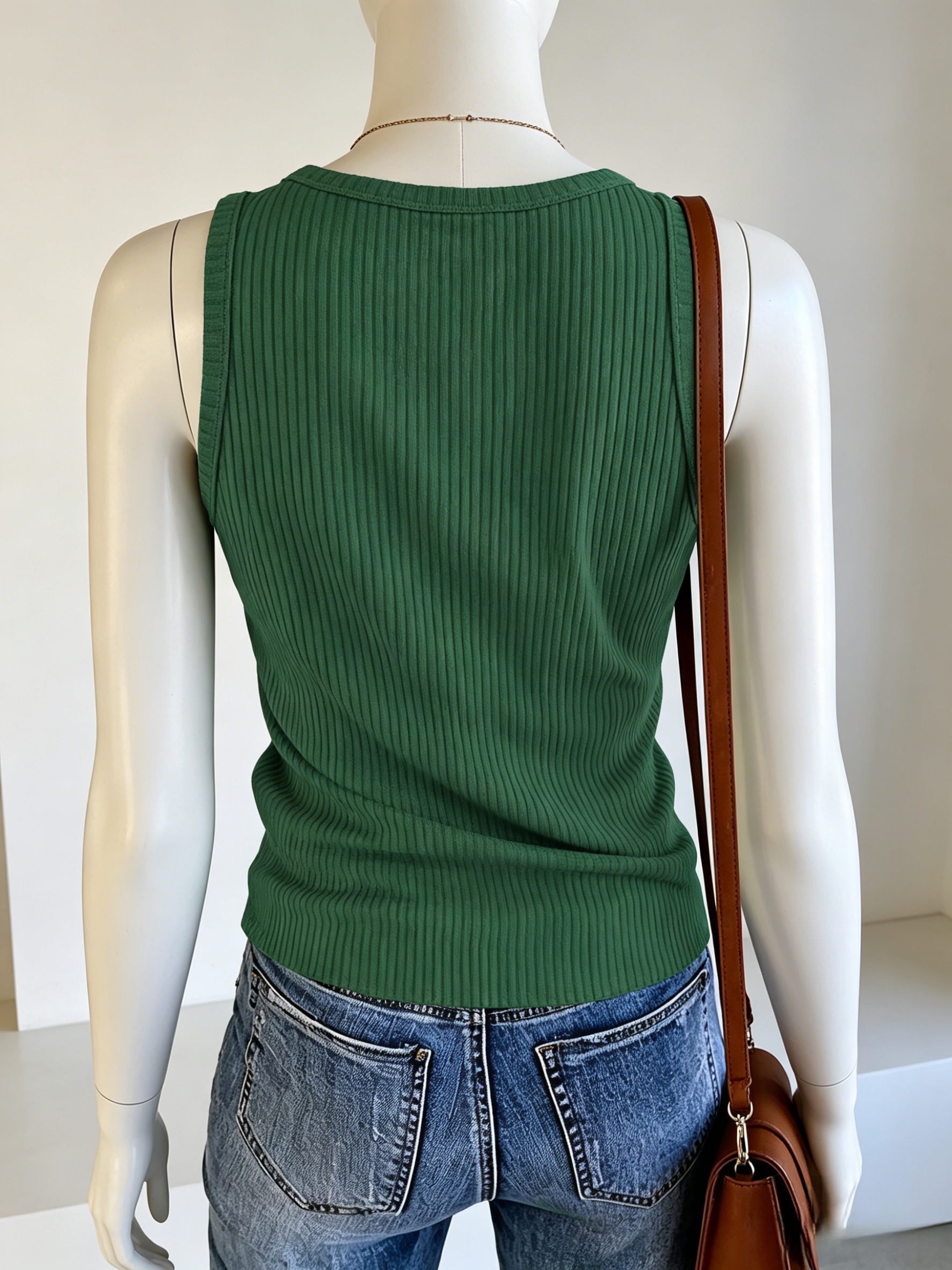 Plus Size Women Green Ribbed K - Tank Top Ribbed review and price