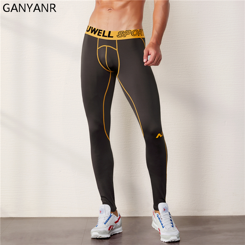 GANYANR Running Tights Men Spo - Compression Long Pant review and price